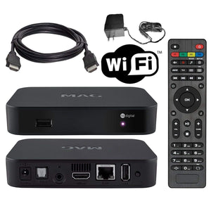 MAG 322 W1 IPTV Box + en WiFi intégré + câble HDMI + Original MAG télécommande + adaptateur secteur (Programmation & Livraison Incluses)